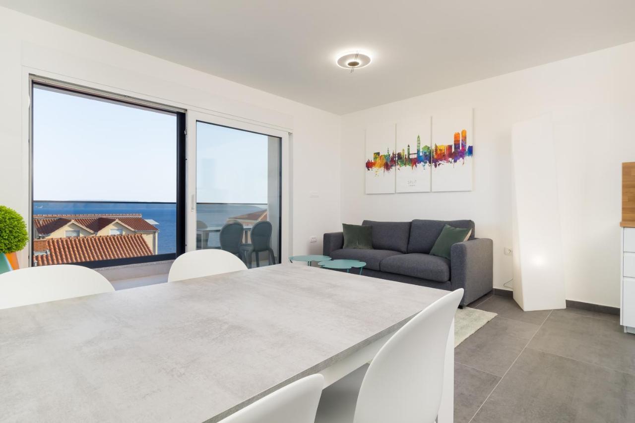 Luxury Apartment- Balcony- Private Rooftop And Jacuzzi- Common Pool Трогир Экстерьер фото